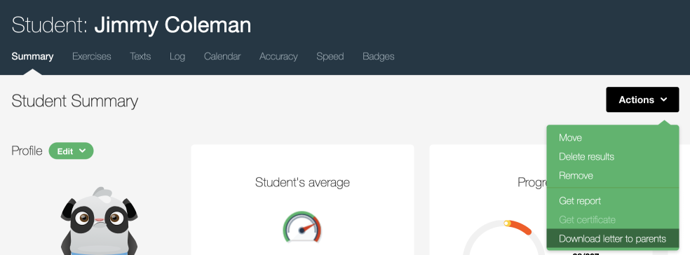 Download letter to parents